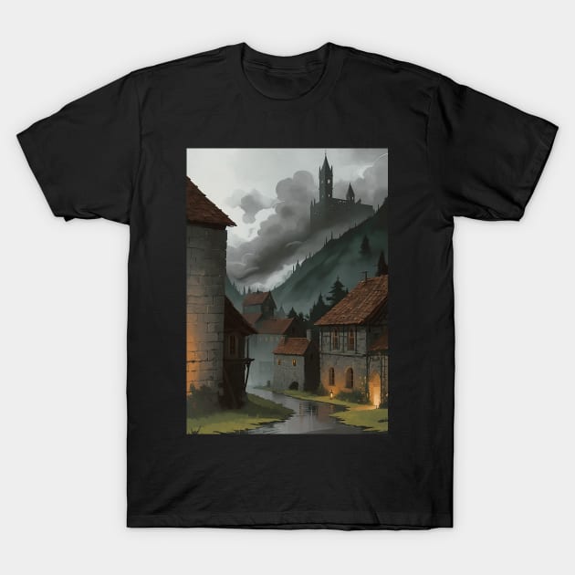 Barovia Imagery - Village in Barovia T-Shirt by CursedContent